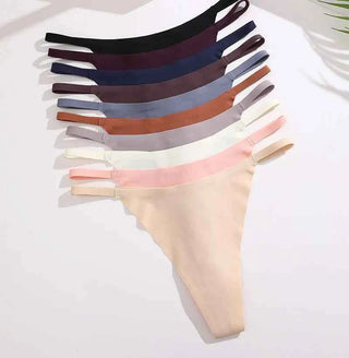Silk-Touch Seamless Thong Set - 4 Pieces