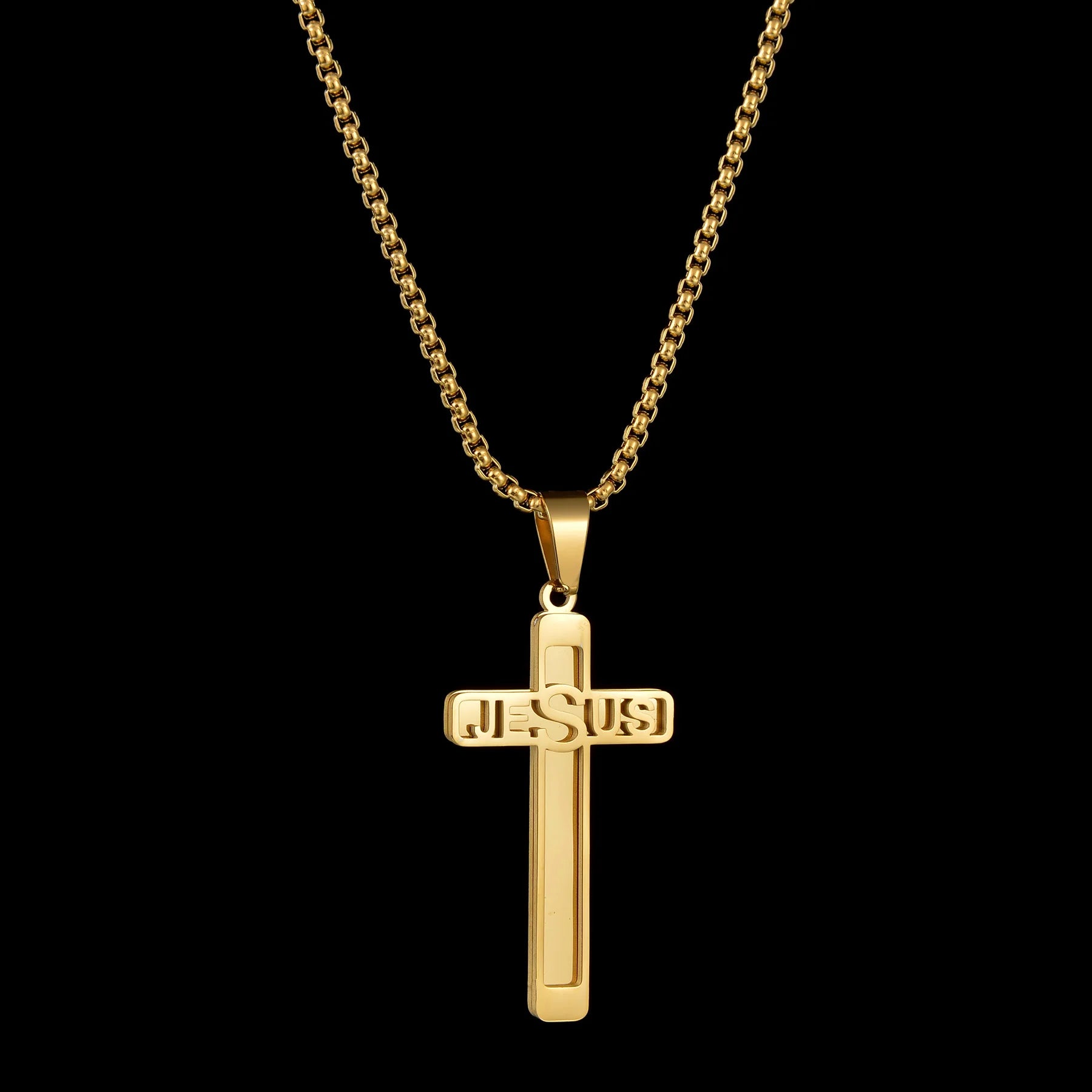 Personalized Name Cross Necklace - Zircon Pendant - SHOPPERS' CASTLE