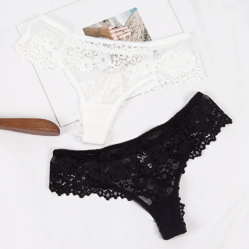 New Women Sexy Lace Panties Underwear Female Low-Rise Culottes Femme Bragas Mujer Cotton Crotch Breathable Lace Lingerie Panty - SHOPPERS' CASTLE