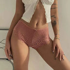Hollow-Out Lace Low-Waist G-String