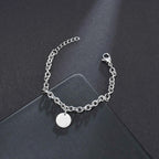 Engraved Name Thick Figaro Chain Bracelet - Stainless Steel