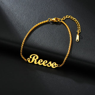 Custom Name Anklet - Thick Chain with Charms - SHOPPERS' CASTLE