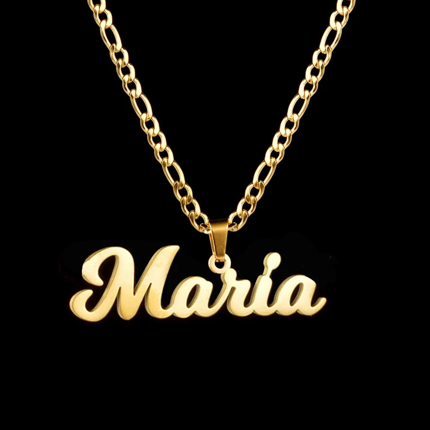 Personalized Name Detachable Pendant Necklace - Cuban Twists Chain - SHOPPERS' CASTLE