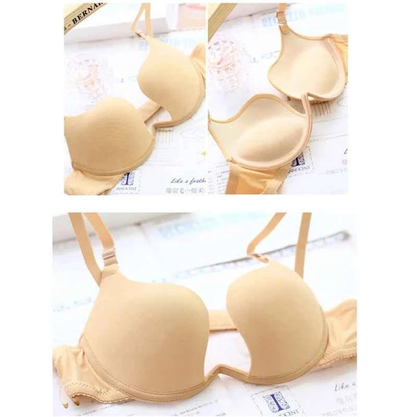 Deep U Plunge Seamless Push-Up Bra