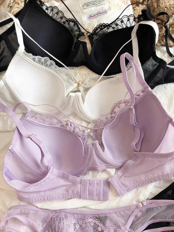 Hollow Cross Sling Bra Set