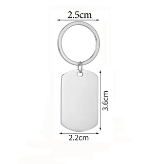 Engrave Name Picture Keychain - Square or Heart Design - SHOPPERS' CASTLE