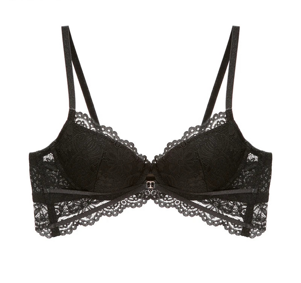 Embroidered Cotton Push-Up Bra - SHOPPERS' CASTLE