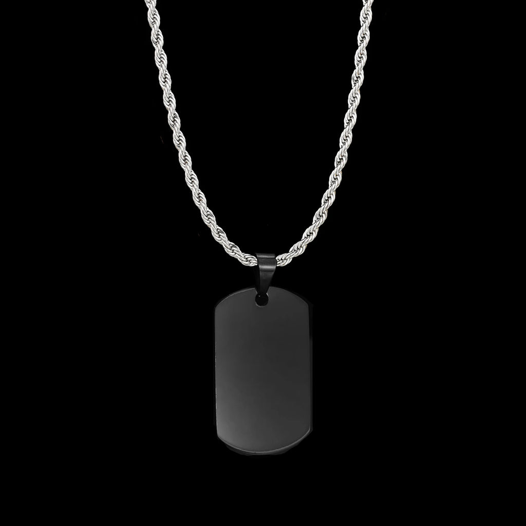 Custom Square Pendant Necklace - Engravable Text & Picture Design - SHOPPERS' CASTLE