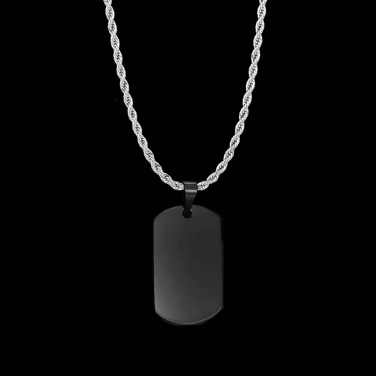 Custom Square Pendant Necklace - Engravable Text & Picture Design - SHOPPERS' CASTLE