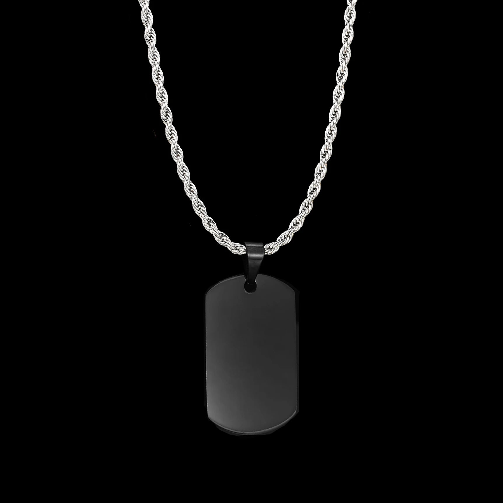 Custom Square Pendant Necklace - Engravable Text & Picture Design - SHOPPERS' CASTLE