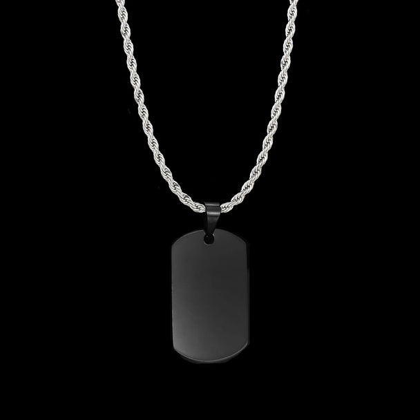 Custom Square Pendant Necklace - Engravable Text & Picture Design - SHOPPERS' CASTLE