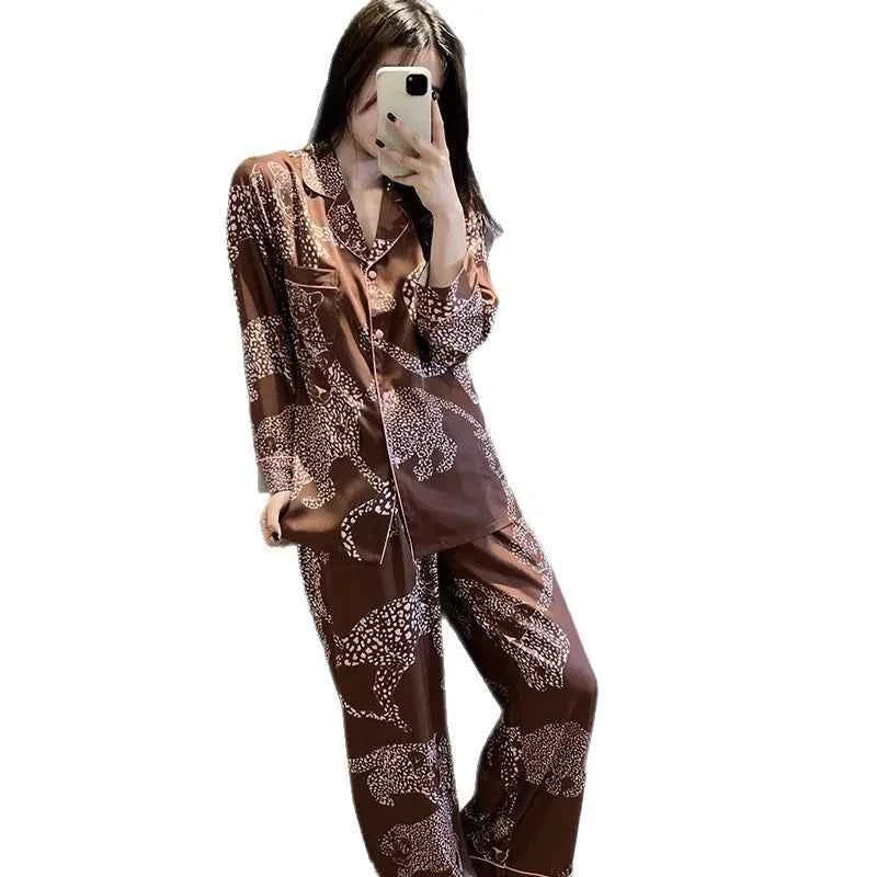 Leopard Print Pajama Set - SHOPPERS' CASTLE
