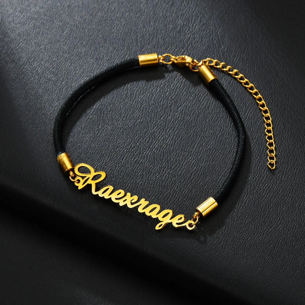 Custom Name Anklet - Thick Chain with Charms - SHOPPERS' CASTLE