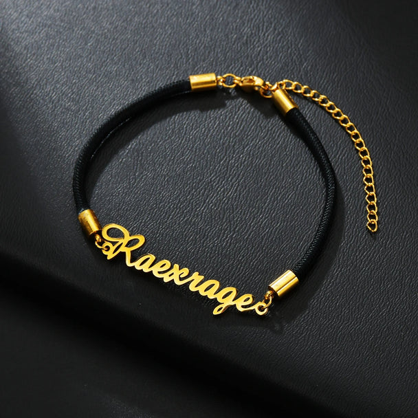 Custom Name Anklet - Thick Chain with Charms - SHOPPERS' CASTLE
