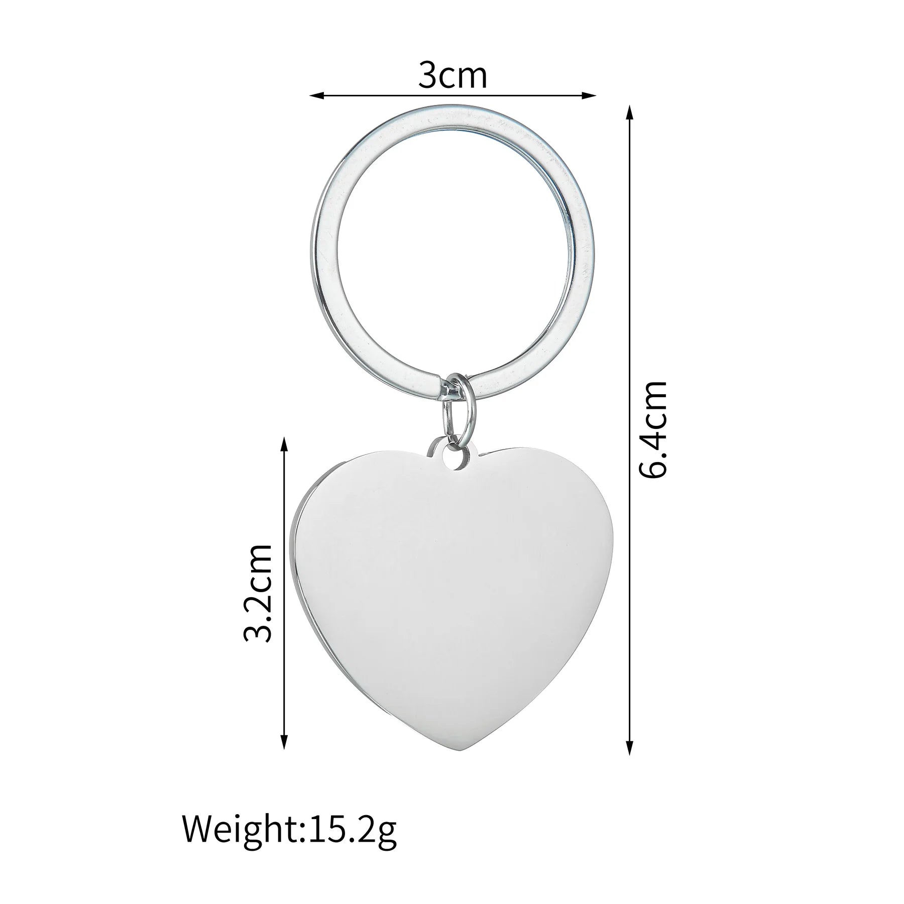 Engrave Name Picture Keychain - Square or Heart Design - SHOPPERS' CASTLE