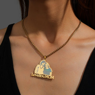 Engrave Picture Custom Name Choker Necklace - Family Gift - SHOPPERS' CASTLE