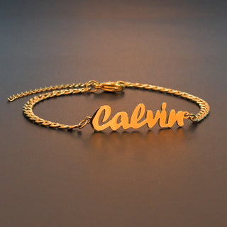Custom Name Anklet - Thick Chain with Charms - SHOPPERS' CASTLE