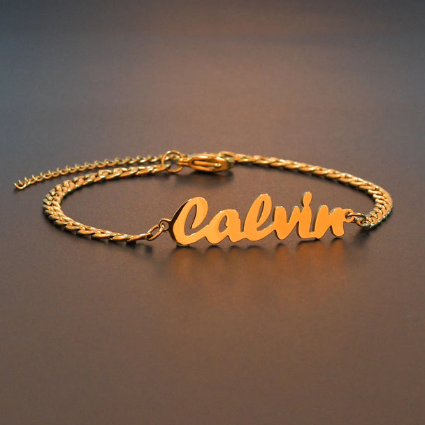 Custom Name Anklet - Thick Chain with Charms - SHOPPERS' CASTLE