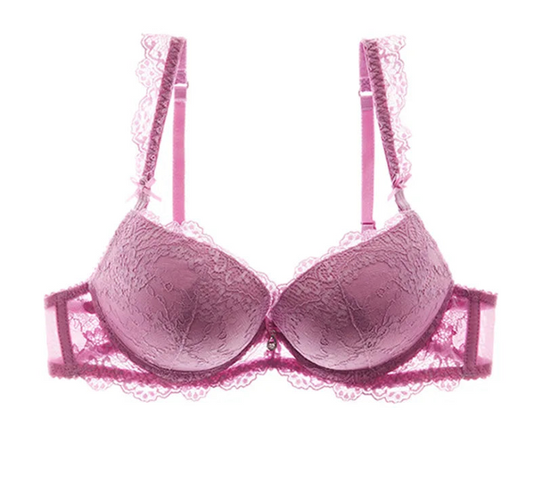 Classic Lace Embroidered Push-Up Bra - SHOPPERS' CASTLE
