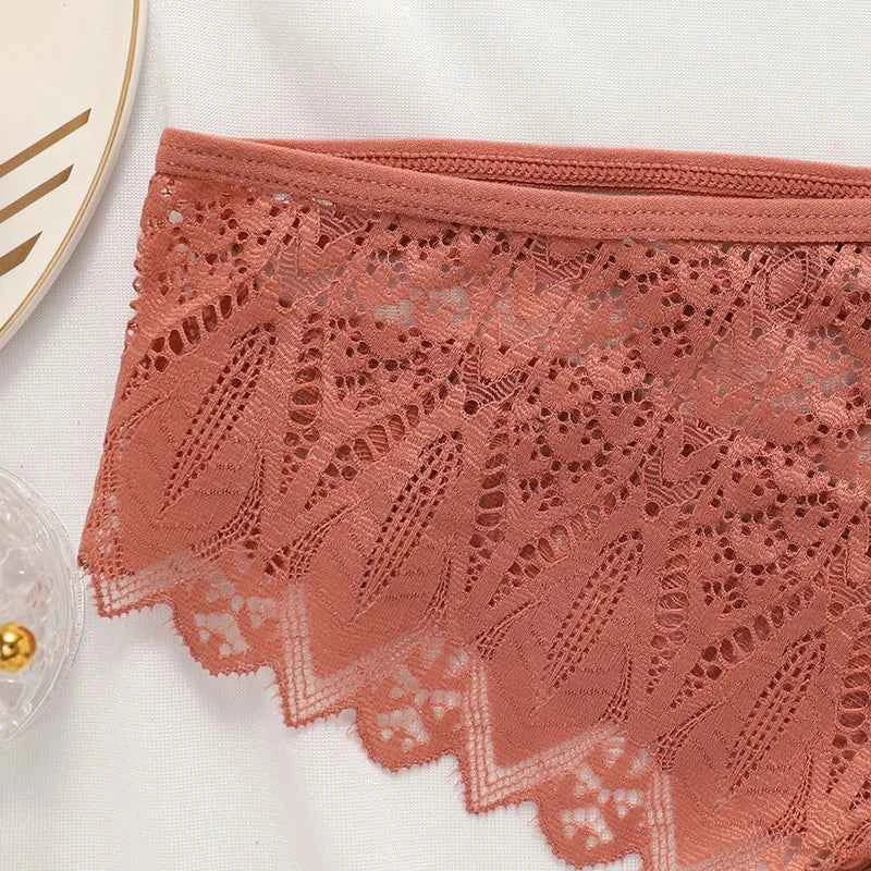 Hollow-Out Lace Low-Waist G-String
