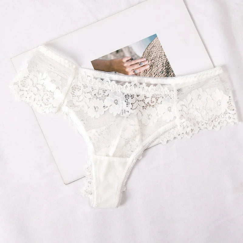 New Women Sexy Lace Panties Underwear Female Low-Rise Culottes Femme Bragas Mujer Cotton Crotch Breathable Lace Lingerie Panty - SHOPPERS' CASTLE