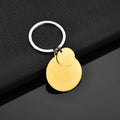 Personalized Engrave Name Date Keychain - Square Round