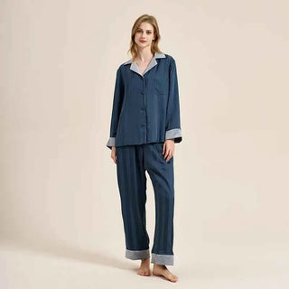 Striped Long Sleeve Pajama Set - SHOPPERS' CASTLE
