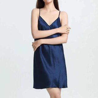 Mulberry Silk Short Nightdress - Breathable Luxury Sleepwear