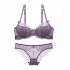 Fashion Young Girl Thin Cotton Bra Set - Plus Size D/E