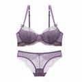 Fashion Young Girl Thin Cotton Bra Set - Plus Size D/E
