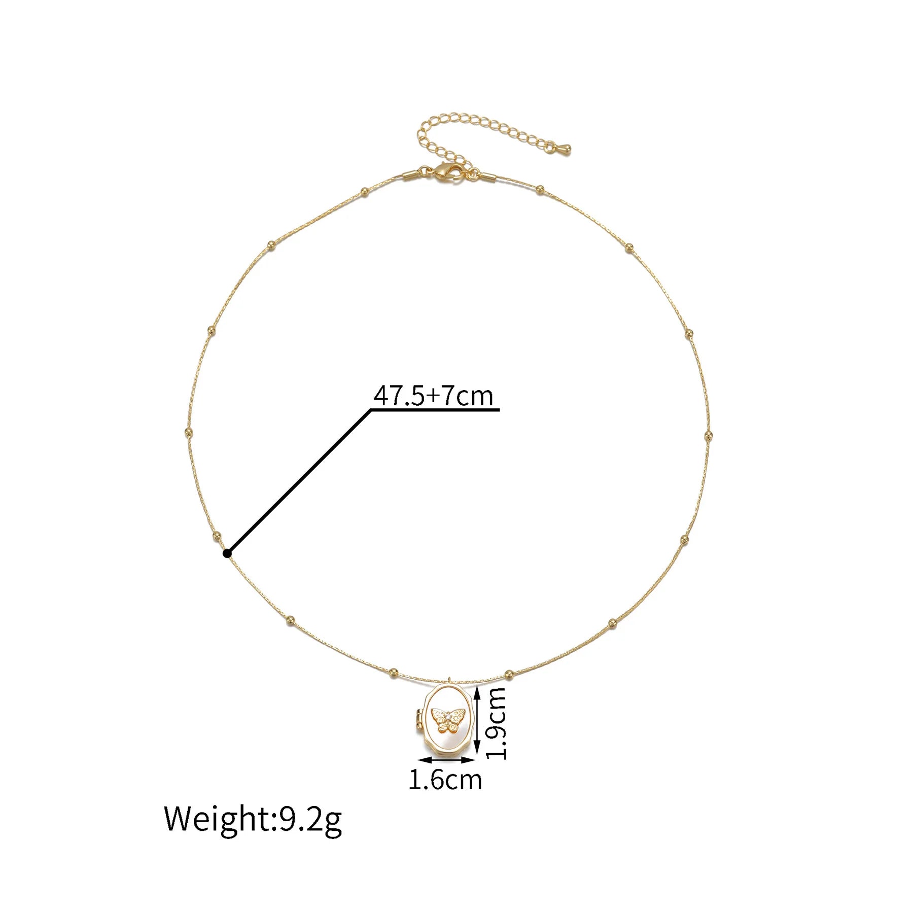 Personalized Photo Album Locket Necklace - Cross Butterfly Oval - SHOPPERS' CASTLE