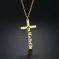 Personalized Name Cross Necklace - Zircon Pendant - SHOPPERS' CASTLE