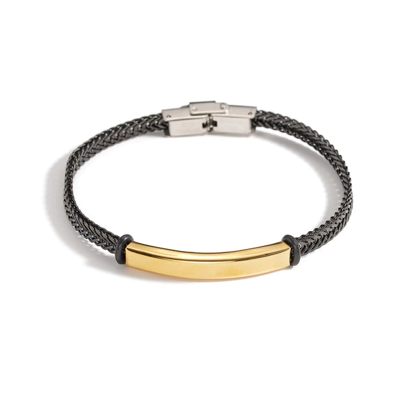 Punk Engrave Name Bracelet - Stainless Steel Chain - SHOPPERS' CASTLE