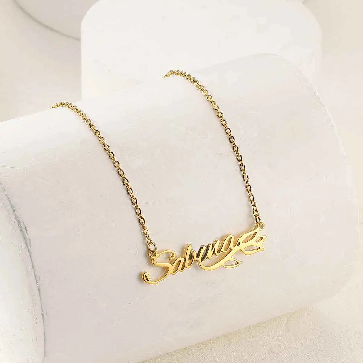 Custom Lily Name Necklace - Valentine's Day Gift