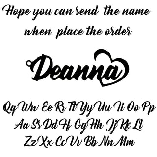 Personalized Name Fashion Keyring - Letter Nameplate Pendant