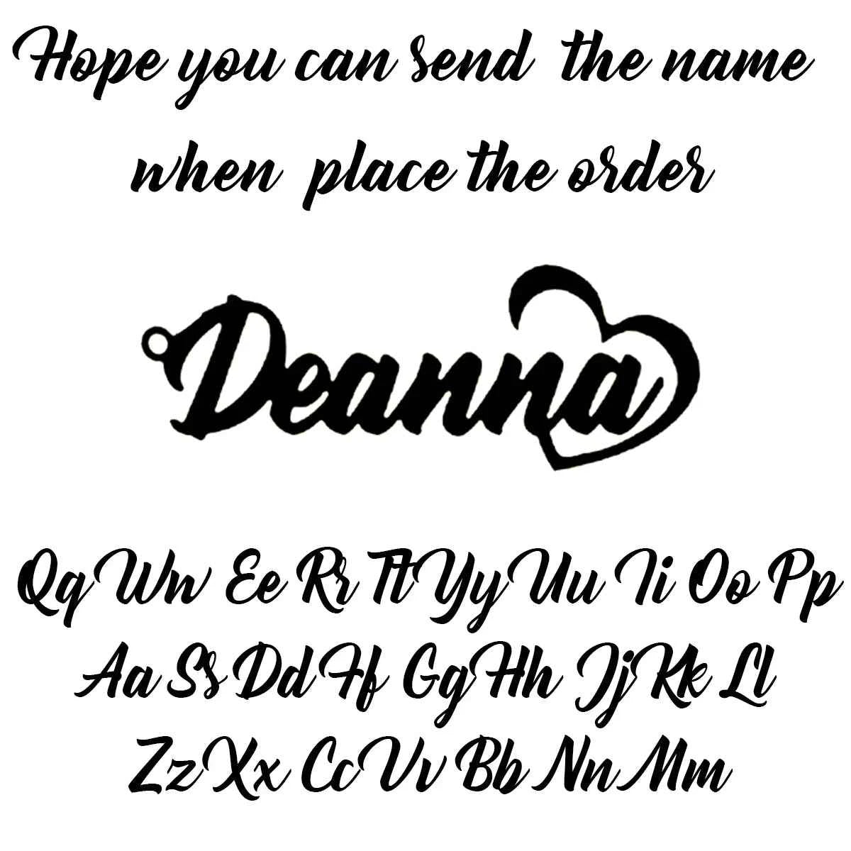 Personalized Name Fashion Keyring - Letter Nameplate Pendant