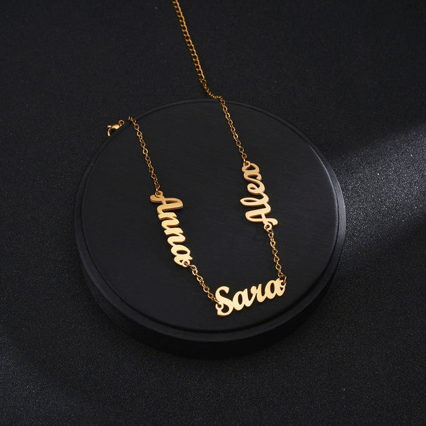 Custom Name Anklet - Thick Chain with Charms - SHOPPERS' CASTLE