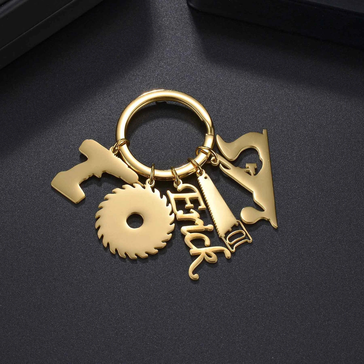 Personalized Hand Painted Name Date Keychain - Fashion Nameplate