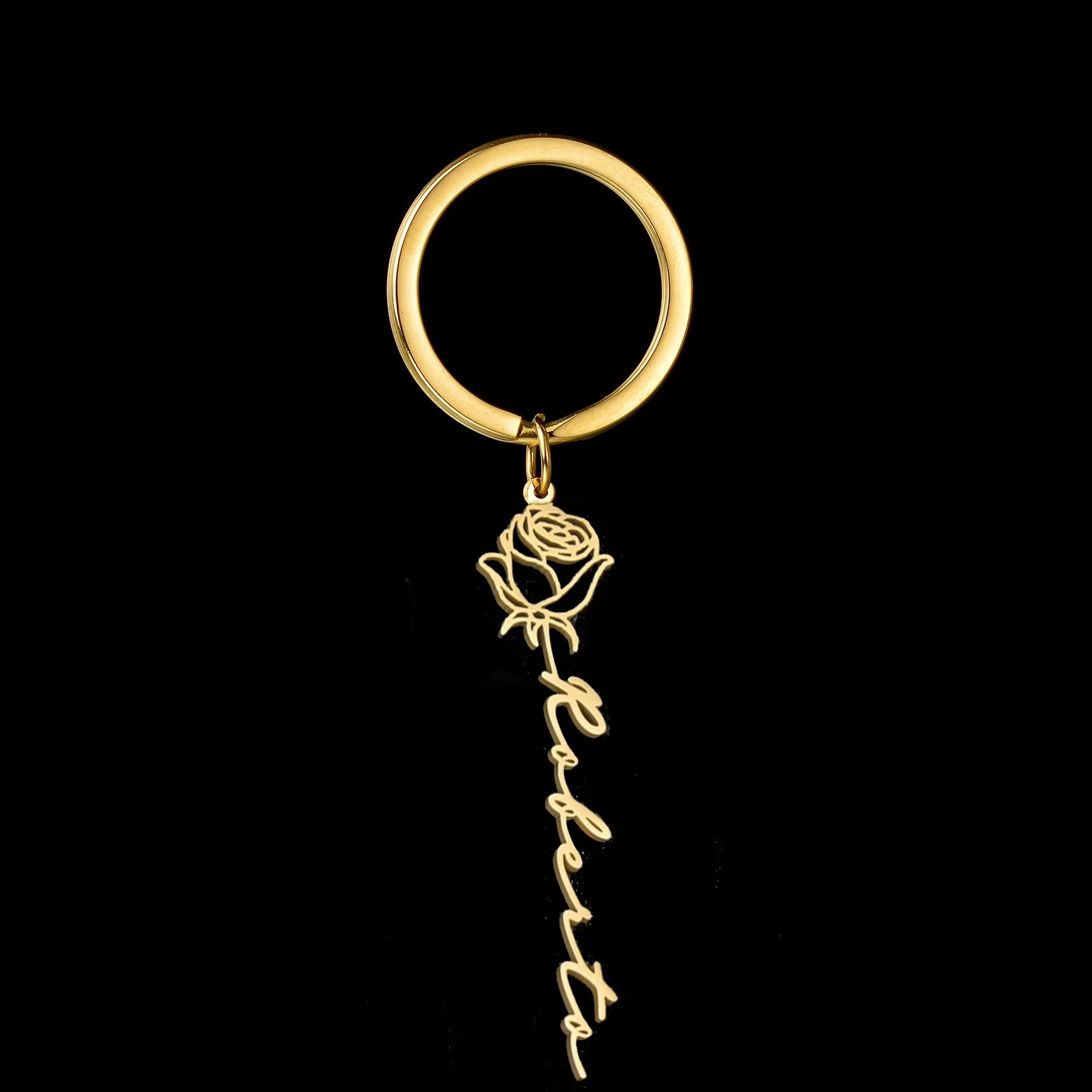 Personalized Name Fashion Keyring - Letter Nameplate Pendant - SHOPPERS' CASTLE