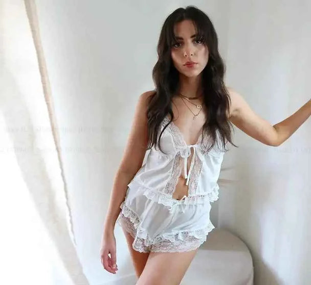 Lace Lingerie Pajama Set - SHOPPERS' CASTLE