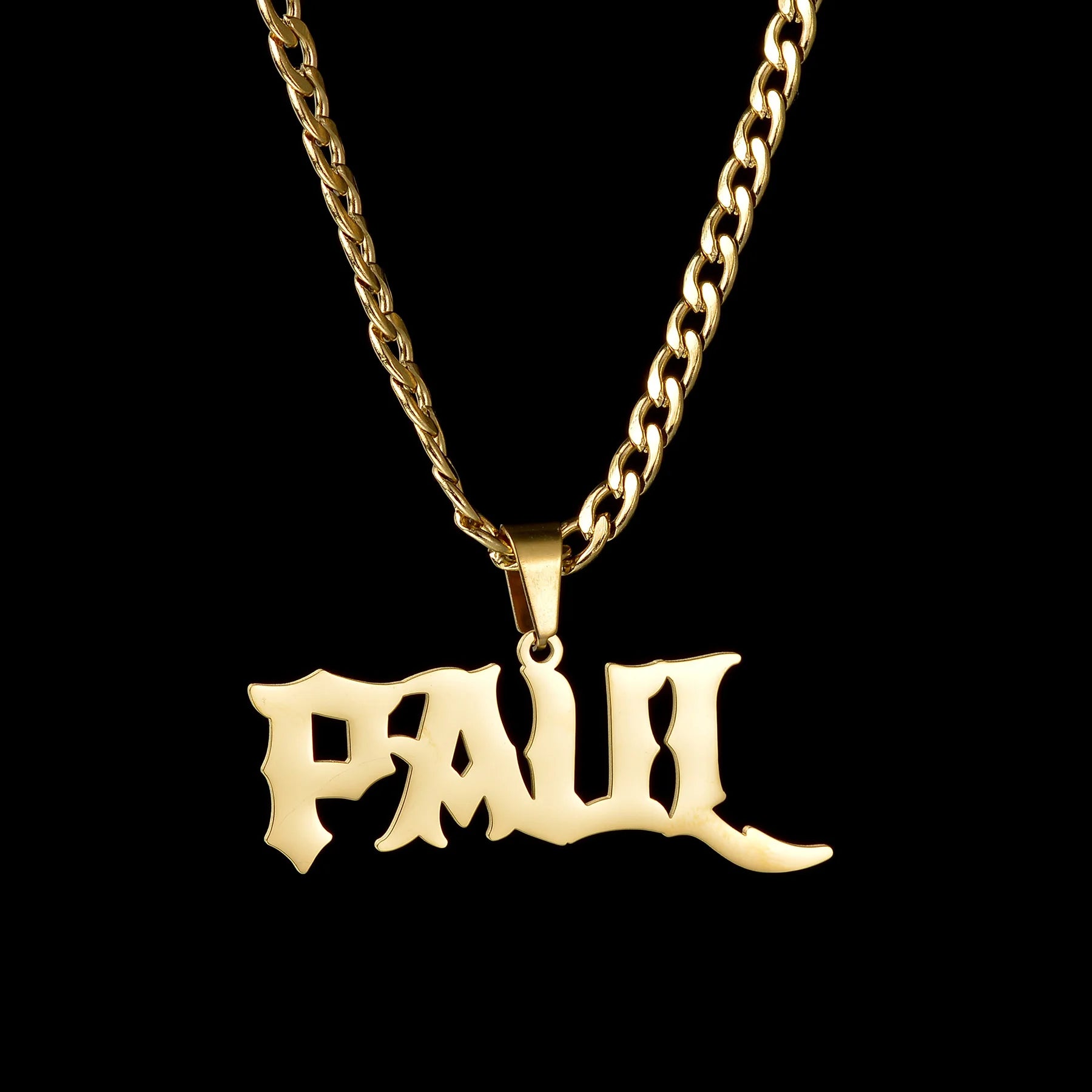 Personalized Name Detachable Pendant Necklace - Cuban Twists Chain - SHOPPERS' CASTLE
