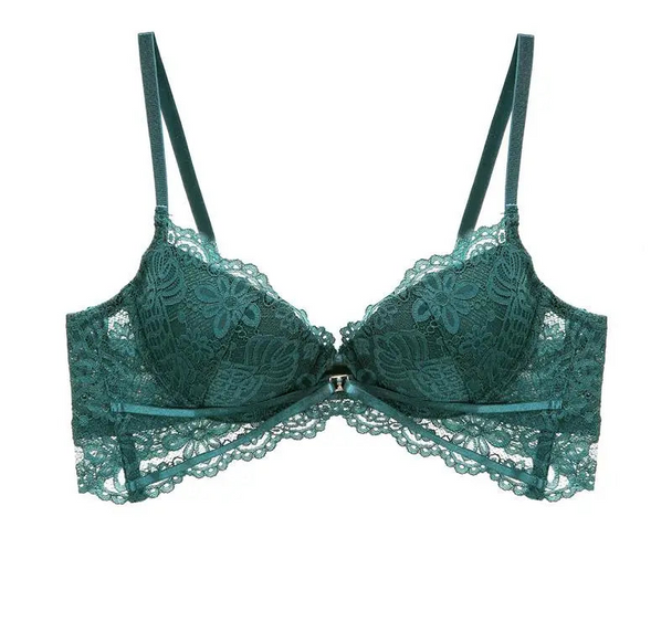 Embroidered Cotton Push-Up Bra - SHOPPERS' CASTLE