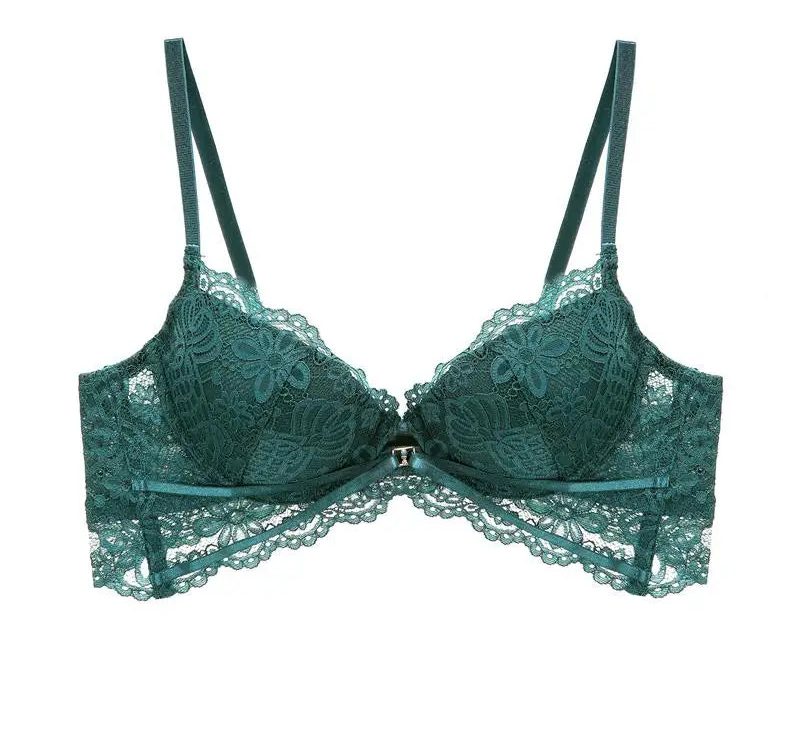 Embroidered Cotton Push-Up Bra - SHOPPERS' CASTLE