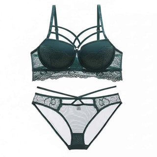 Sexy Bandage Push-Up Bra Set with Thick Gather