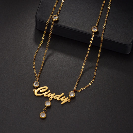 Custom Name Waist Chain with Stone - Sexy Beach Belly Chain - SHOPPERS' CASTLE