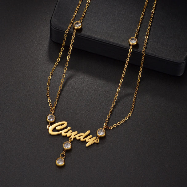 Custom Name Waist Chain with Stone - Sexy Beach Belly Chain - SHOPPERS' CASTLE