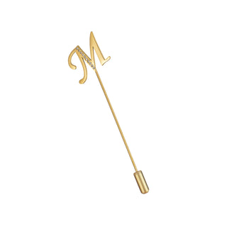 Personalized 1 Letter Collar Pin Brooch - Initial Pendant - SHOPPERS' CASTLE