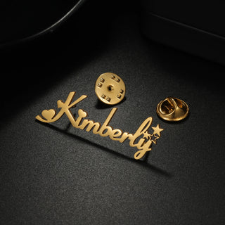 Personalized Name Logo Brooch - Butterfly Buckle Pin - SHOPPERS' CASTLE