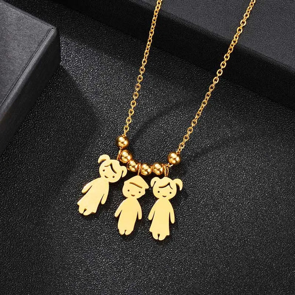 Personalized Children Name Necklace - Family Pendant - SHOPPERS' CASTLE