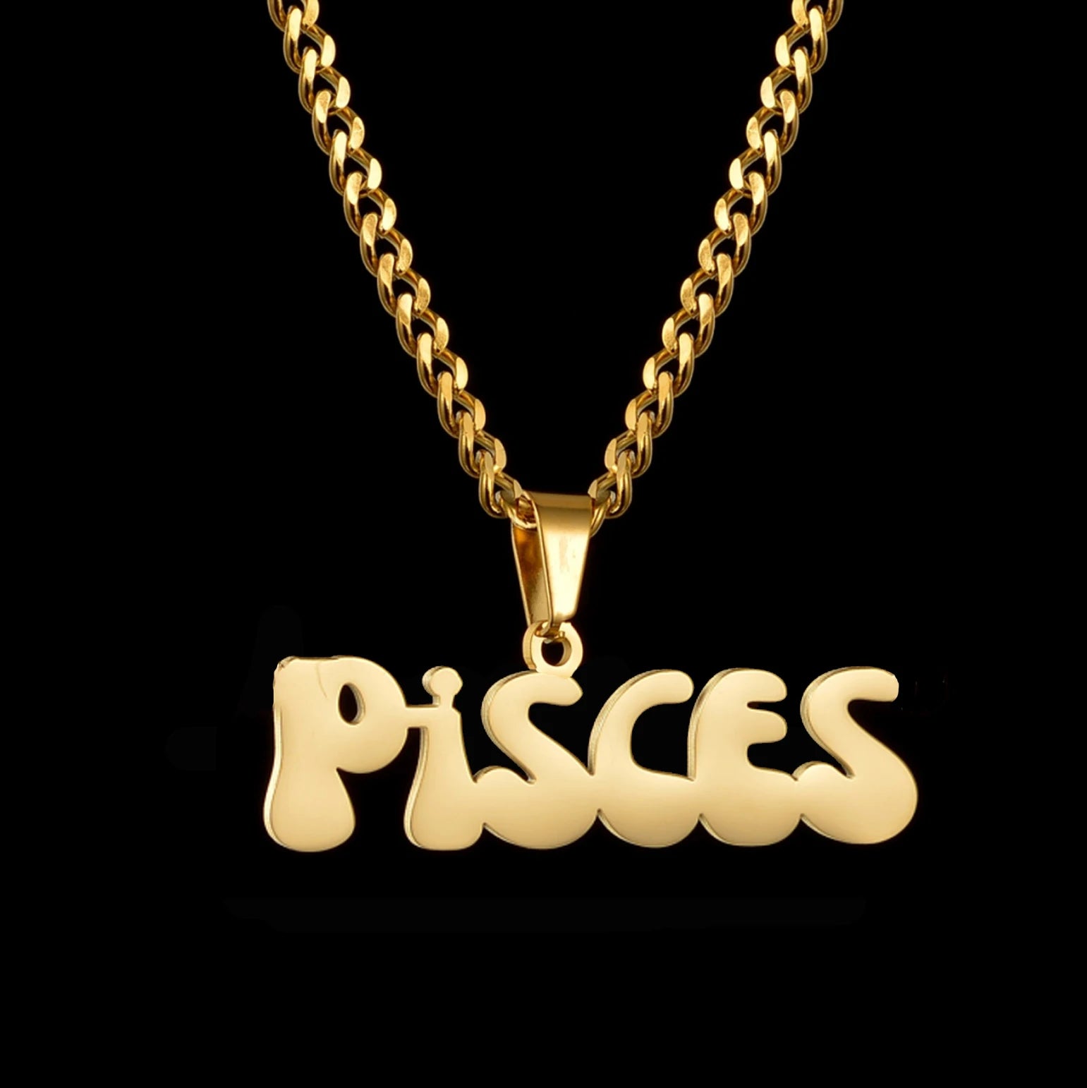 Personalized Name Detachable Pendant Necklace - Cuban Twists Chain - SHOPPERS' CASTLE